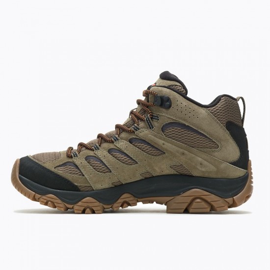 Merrell Moab 3 Mid Waterproof Wide Width Olive/Gum Men