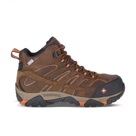 Merrell Moab Vertex Mid Waterproof Comp Toe Work Boot Clay Men