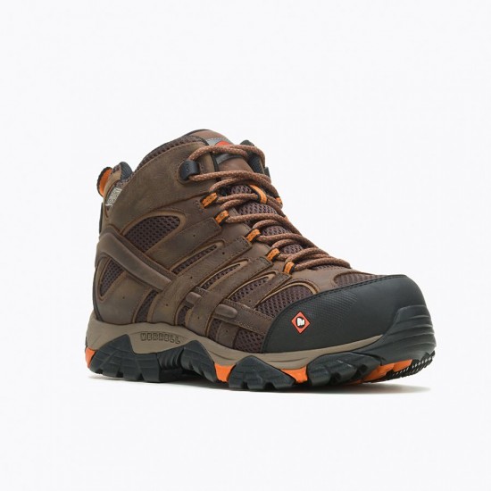 Merrell Moab Vertex Mid Waterproof Comp Toe Work Boot Clay Men