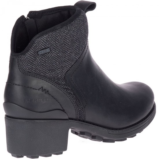 Merrell Chateau II Mid Pull Waterproof Black/Charcoal Women